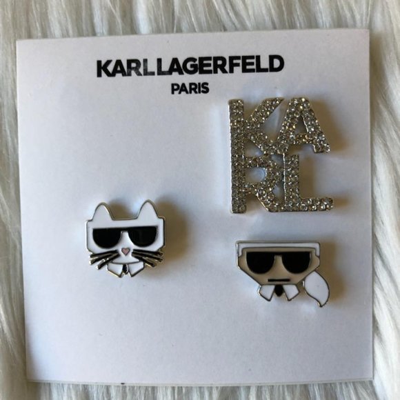 Karl Lagerfeld Black/White Treasure Box Chain Clutch Karl Lagerfeld